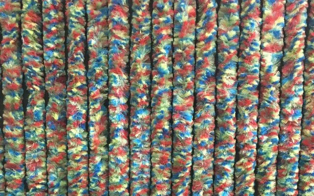 Chenille Flauschvorhang bunt