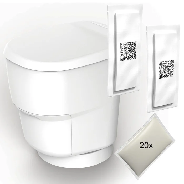 Clesana Toilette C1 mit Rundsockel SET – Folienliner / Absoberbeutel