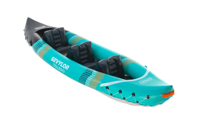 Coleman aufblasbares Kajak Kit Sevylor Toledo 2+1 für 2 Erwachsene und 1 Kind inkl. wasserdichter Tasche und Finne