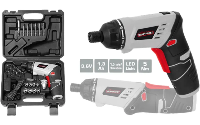 Dino KRAFTPAKET Akkuschrauber Set im Koffer Multiplex