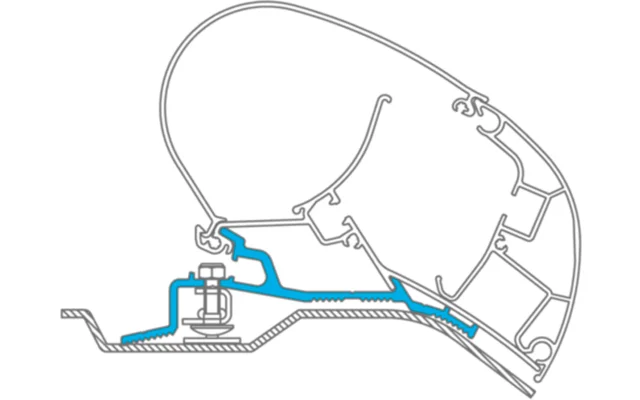 Dometic Adapter für Dachmarkisen PR 2000 und PR 2500 Fiat Ducato Jumper Peugeot