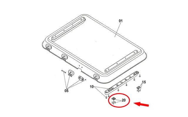 Dometic Halteprofil mit Montageteile