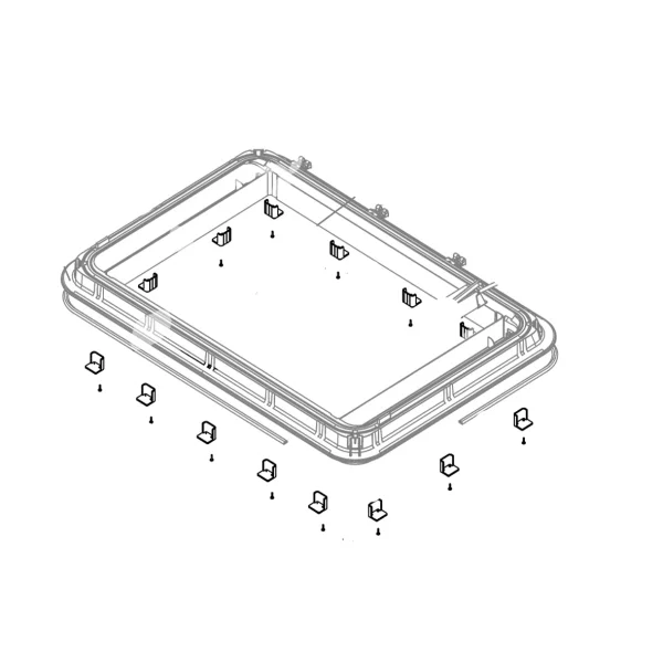 Dometic Heki Montageset, Dachstärke 53-60 mm, rot (Nr. ZUB 1351)