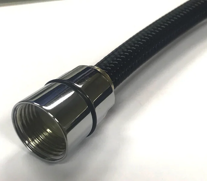 Duschschlauch – Schwarzes Gewebe – 1,5 m