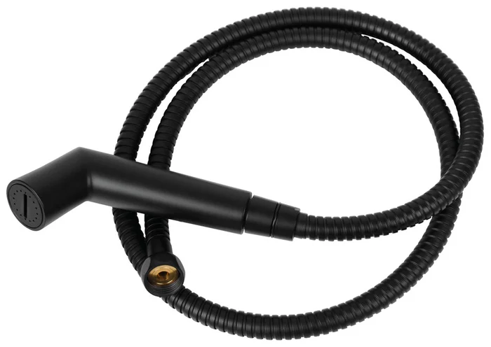 Duschset mit Absperrschieber – Schwarz matt