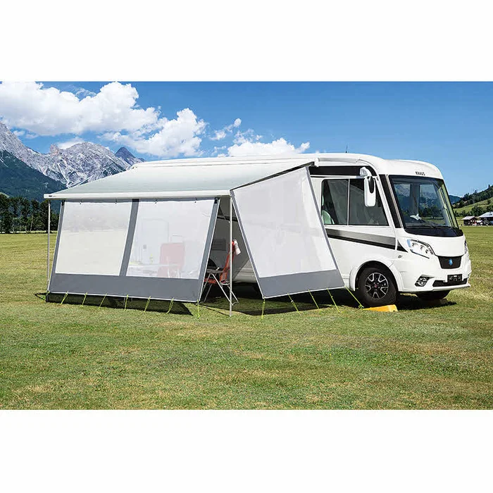 DWT Markisen-Seitenwand Happy Sun weiß M, 220-240 cm