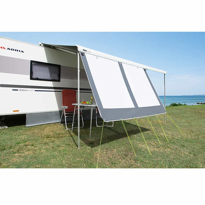 DWT Markisen-Vorderwand Happy Sun weiß, 240 cm