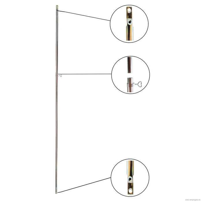 DWT Vordachspannstab Stahl 22 x 1 mm, 280-360 cm