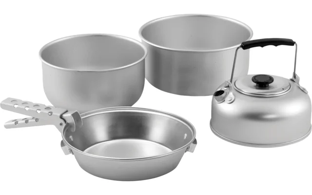 Easy Camp Adventure Cook Set Kochset Aluminium stapelbar 4-teilig