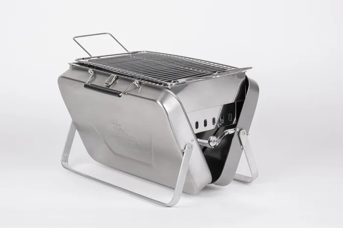 Edelstahl Holzkohle-Koffergrill