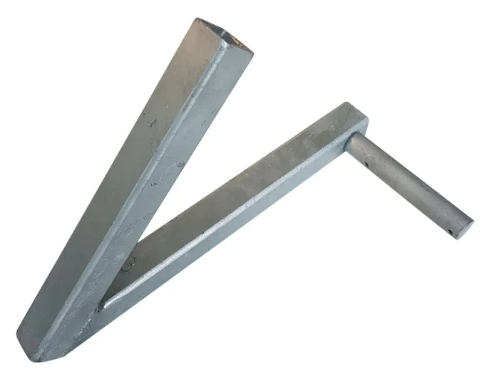 Einseitiger Stütz-/Zentrierfuß für Bugrolle – rechts