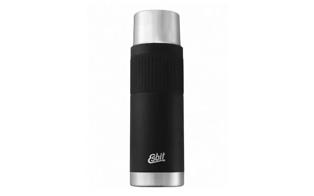 Esbit Edelstahl Isolierflasche mit Manschette 1000ml schwarz