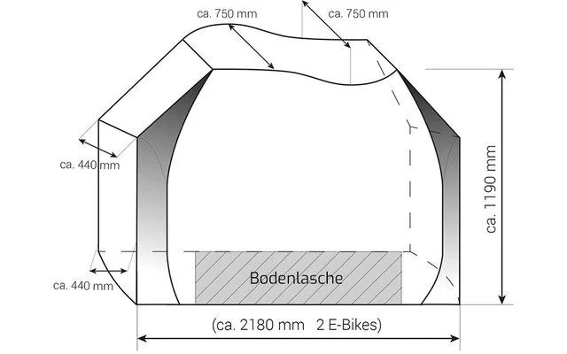 Fahrradschutzhülle Professional für 2 Fahrräder