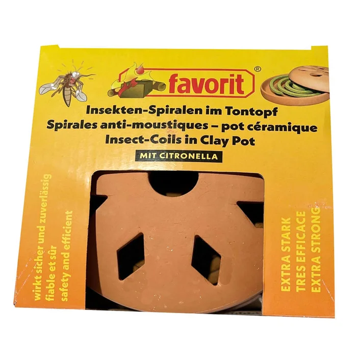Favorit Insektenspiralen im Tontopf Räuchertopf inkl. 2 Insektenspiralen
