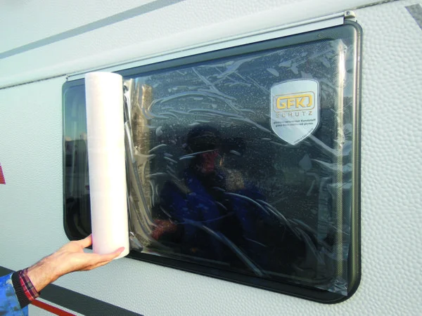 Fensterschutzfolie für Schutzhüllen, Höhe 50 cm, Länge 30 m