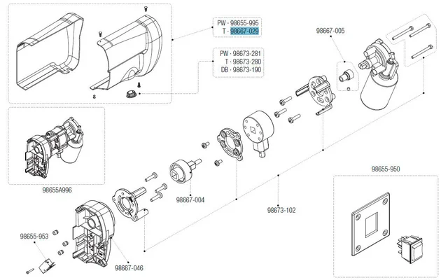Fiamma Abdeckung vorne und hinten für Motor Kit F45L – Farbe Titanium Fiamma Ersatzteilnummer 98667-029