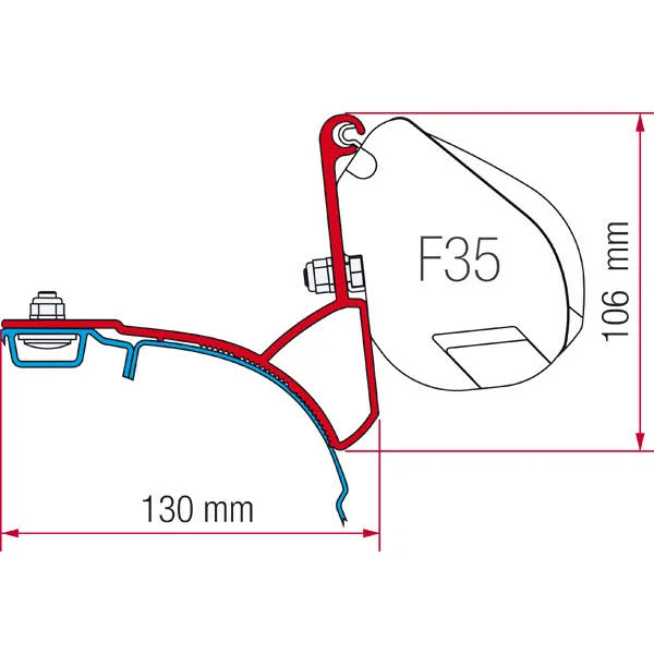 Fiamma Adapter F35 VWT5 Multivan / Transporter