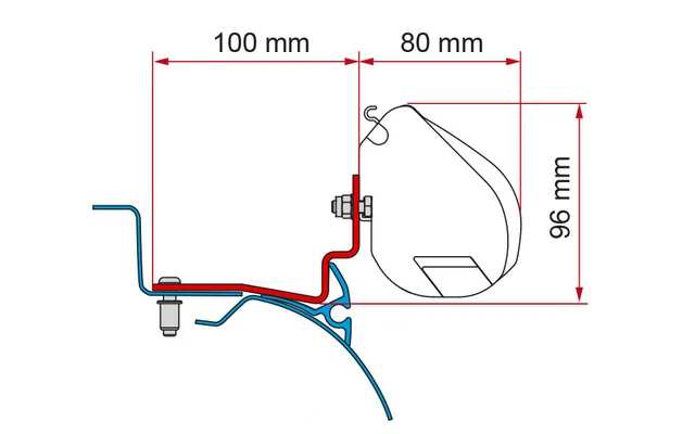 Fiamma Adapter Kit Campereve Cap Road für F35pro Markisen