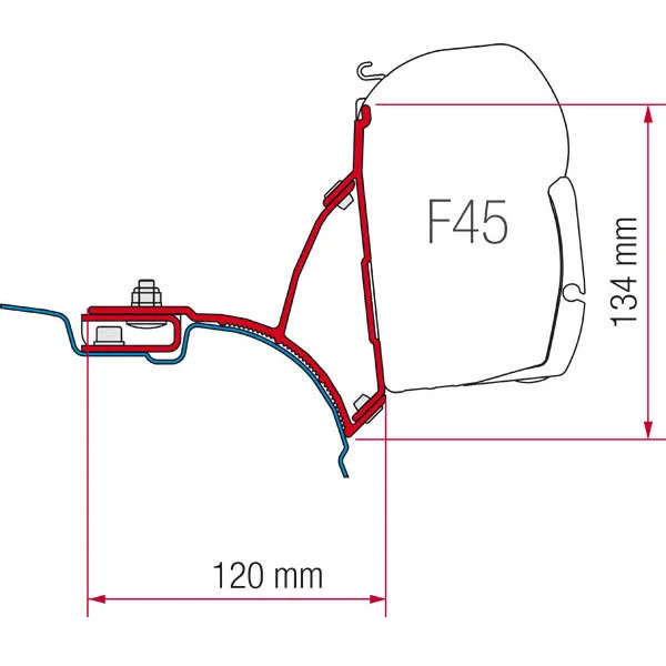 Fiamma Adapterkit für VW T5/T6 Multivan u. Transporter