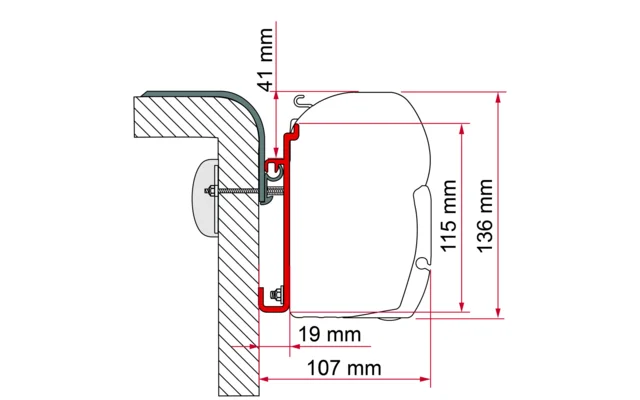 Fiamma F45 Rapido Markisenadapter