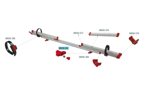 Fiamma Feststellschraube M5 rot passend für Carry Bike 200 DB / Backpack 4×4 / Rail Quick C – Fiamma Ersatzteilnummer 98656-562