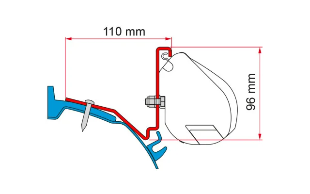 Fiamma Ford Custom Capland/Capfun Halterung für Fiamma F35