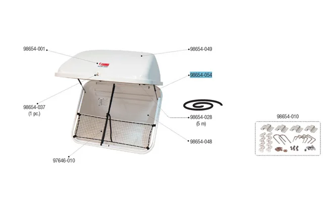Fiamma Gasfeder passend für Ultra Box 320 / 360 – Fiamma Ersatzteilnummer 98654-054
