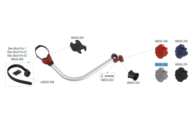 Fiamma Handrad / Rändelschraube grau passend für Carry Bike CL / Bike Block Pro – Fiamma Ersatzteilnummer 98656-585