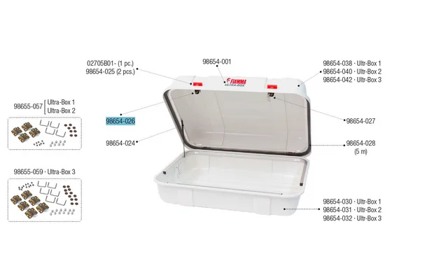 Fiamma Innere Schlossabdeckung links für Heckbox Ultra-Box 1 / 2 / 3 – Fiamma Ersatzteilnummer 98654-026