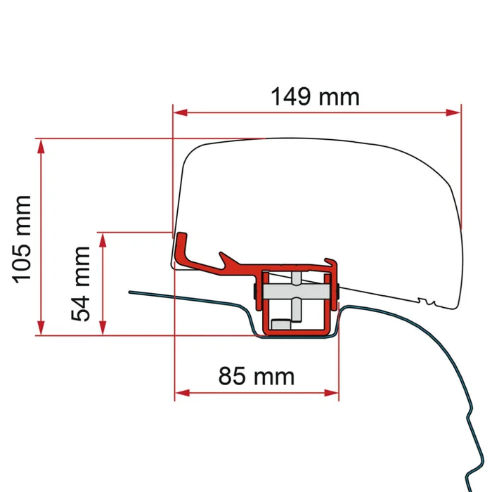 Fiamma Kit F40van VW T5/T6 Markisenadapter