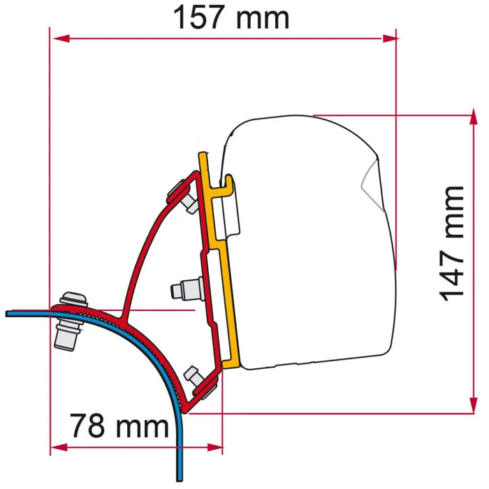 Fiamma Kit für F43 – VW T5/T6 Aufstelldach