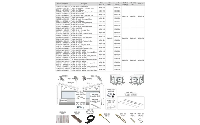 Fiamma Kit Seitenwand links für Privacy Room / F65 H3 R Fiamma Artikelnummer 98660-065