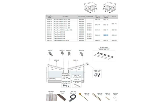 Fiamma Seitenwand links für Markise Privacy Room F65 320-400 – Fiamma Ersatzteilnummer 98655-843