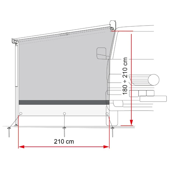 Fiamma Seitenwand Sun View Side Van F40/F43van
