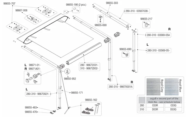 Fiamma Stützfuß (links)