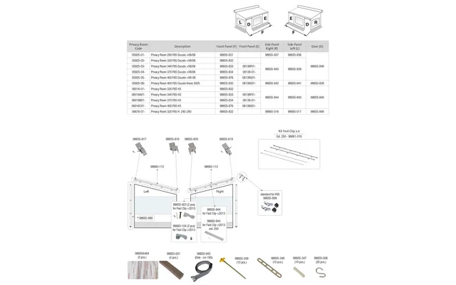 Fiamma Türelement für Privacy Room F65 Ducato Fiamma Artikelnummer 98655-846
