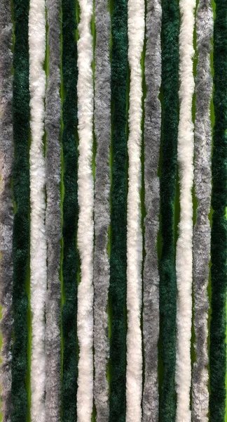 Flauschvorhang 56×185 Grau/Dunkelgrün/Weiß