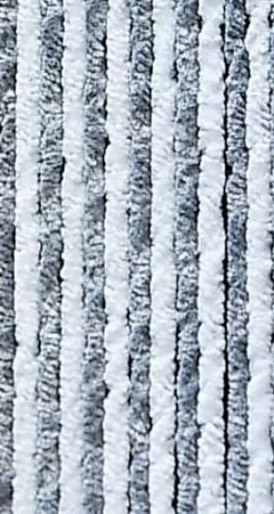 Flauschvorhang 56 x 205 cm – Grau/Weiß