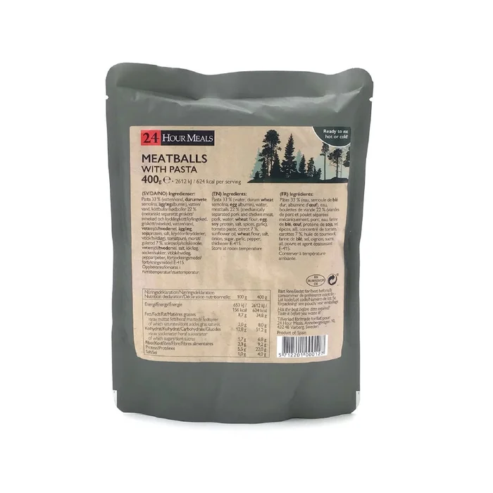 Fleischbällchen und Pasta Weichkonserve