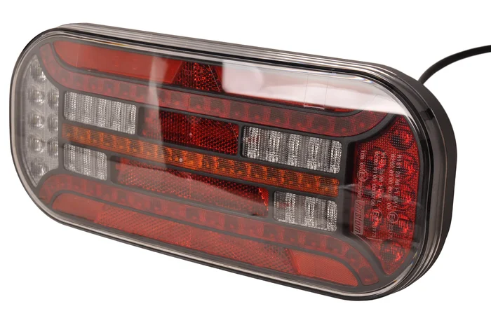 Fristom FT-610 Rückleuchte rechts – LED 302x130x51 mm – mit dynamischer Anzeige – 100 cm loser Kabelanschluss
