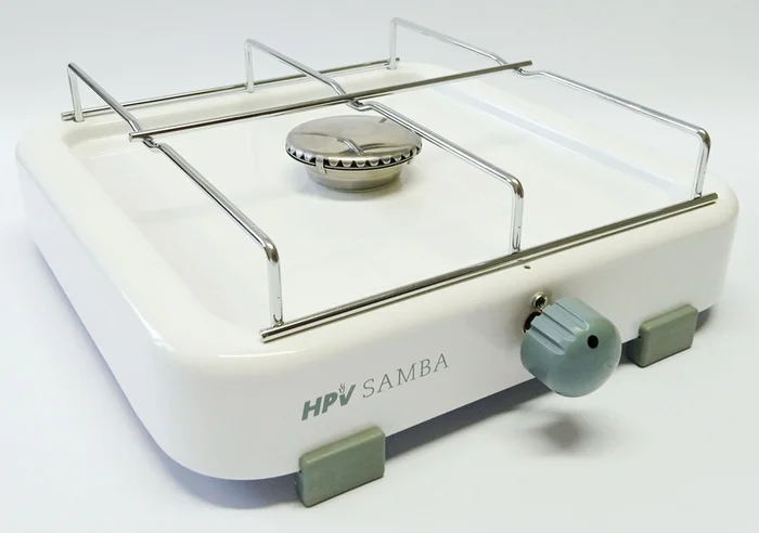 Gaskocher Samba mit Zündsicherung 1-flammig – Weiß – 50 mbar