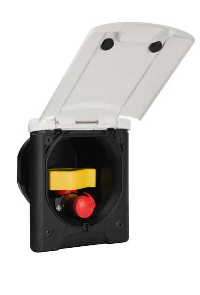 Gassteckdose 130 x 145 mm mit Magnetverschluss – Weiß