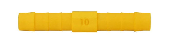 Gerader Verbinder får 10mm Schlauch 2Stk. Weißgelb