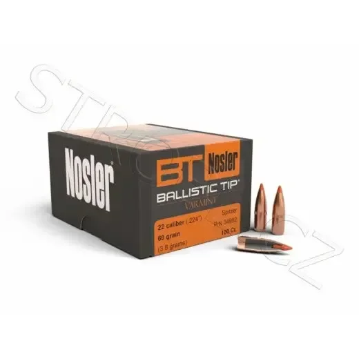 Geschosse Nosler Ballistic Tip Varmint .22 cal, dia .224, 60grs