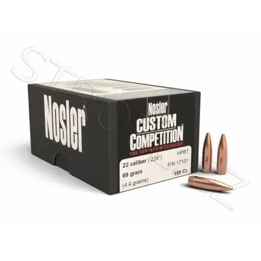 Geschosse Nosler Custom Competition .22 cal, dia .224, 69grs
