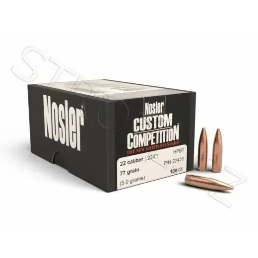 Geschosse Nosler Custom Competition .22 cal, dia .224, 77grs