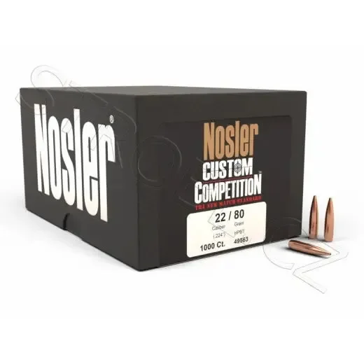 Geschosse Nosler Custom Competition .22 cal, dia .224, 80grs – MAXIpack 1000ks