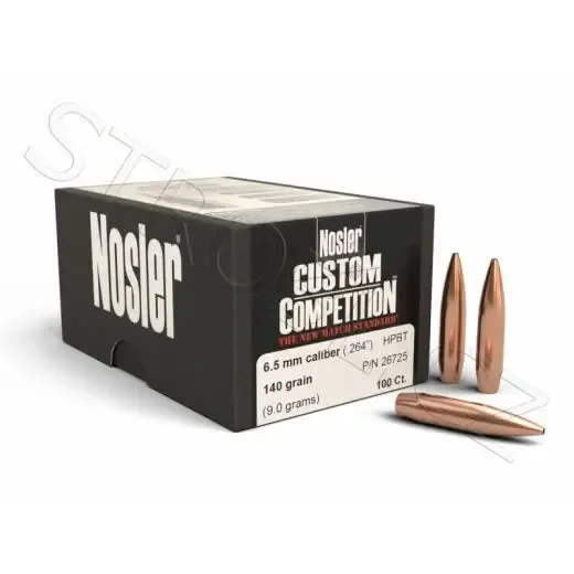 Geschosse Nosler Custom Competition 6,5mm, dia .264, 140grs Im Angebot Original, Neu