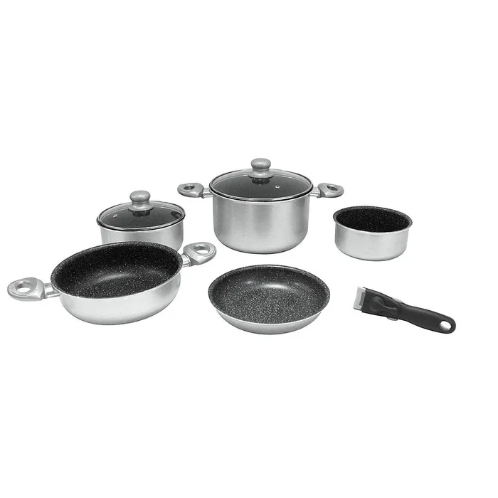 Gimex Alu-Topfset Silver Line 8-teilig