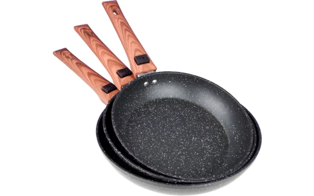 Gimex Black Line Holzdekor Pfannenset 3 teilig